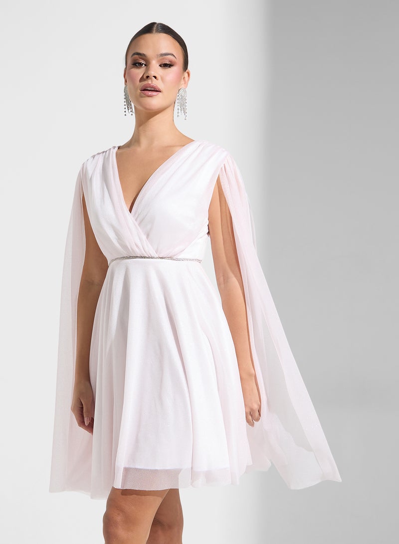 Ella Limited Edition Cape Overlay Mini Dress  - Image 1