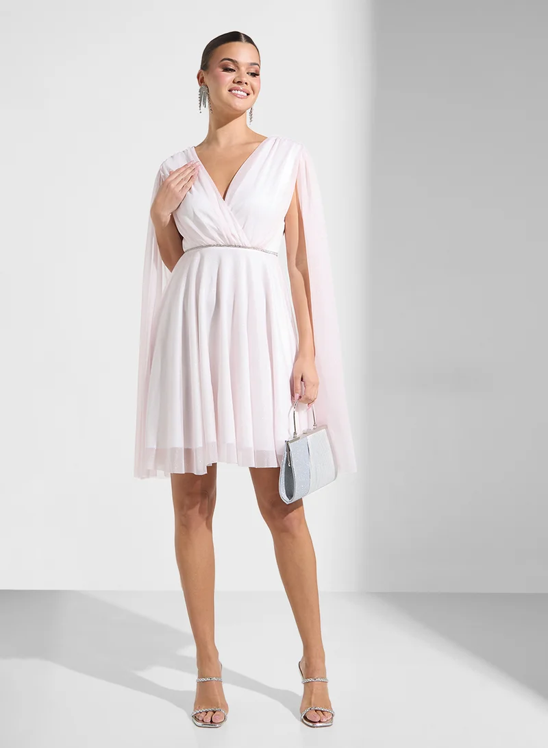 Ella Limited Edition Cape Overlay Mini Dress
