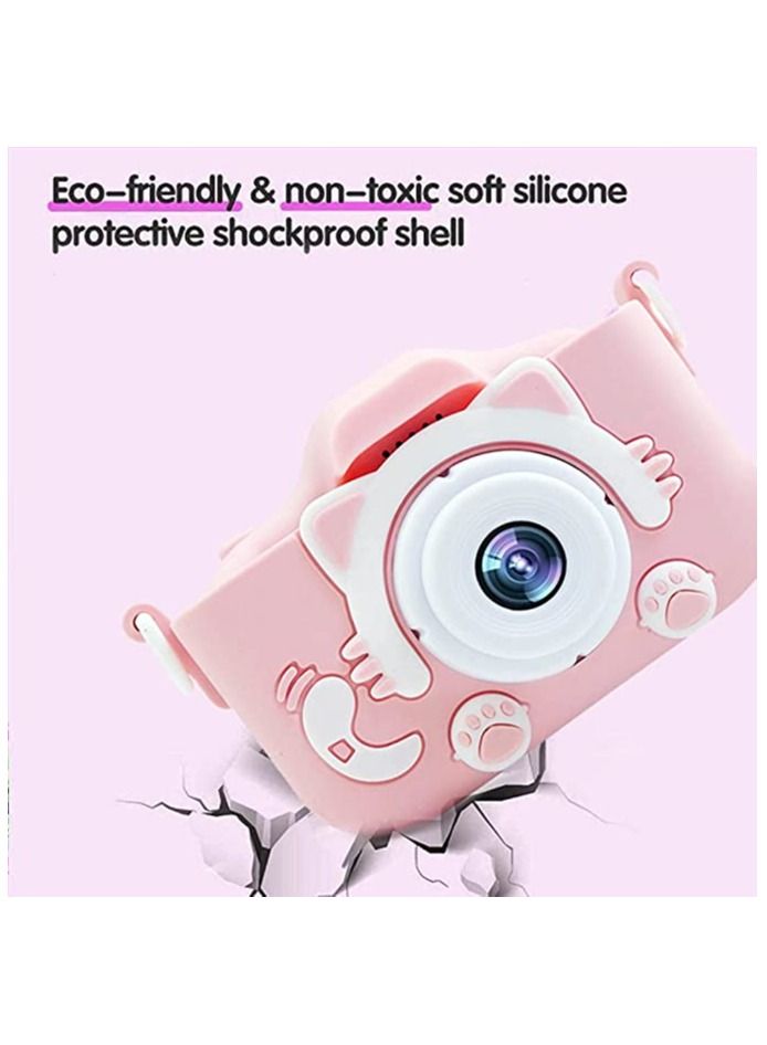 Filly Kids Toy Digital Camera, 1080P Dual Camera 2.0 Inches Screen 20MP HD Video Camcorder (No Memory Card / Card Reader Included) ,Gifts for Child Boys Girls, Best Birthday Gift Games Toy (Pink) - Image 5