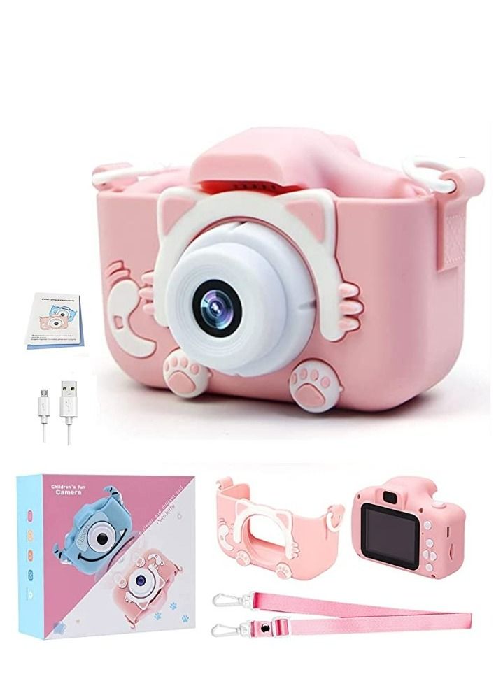 Filly Kids Toy Digital Camera, 1080P Dual Camera 2.0 Inches Screen 20MP HD Video Camcorder (No Memory Card / Card Reader Included) ,Gifts for Child Boys Girls, Best Birthday Gift Games Toy (Pink) - Image 2