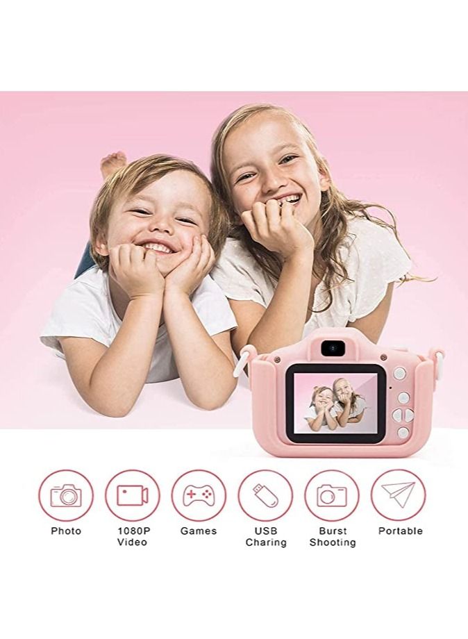 Filly Kids Toy Digital Camera, 1080P Dual Camera 2.0 Inches Screen 20MP HD Video Camcorder (No Memory Card / Card Reader Included) ,Gifts for Child Boys Girls, Best Birthday Gift Games Toy (Pink) - Image 4