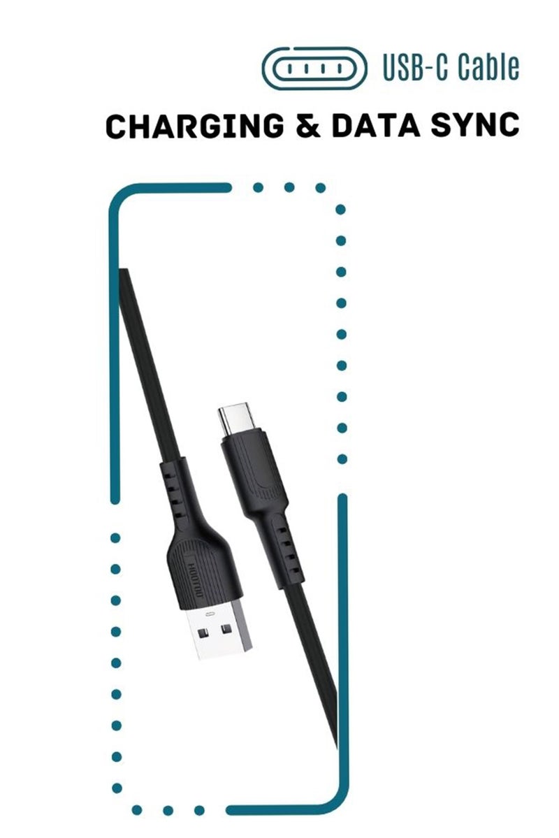 HooToo HT-069 1 Meter Fabric Data Cable, Black  - Image 2