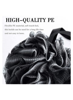 KHAJUL 3-Pack Bath Shower Sponge Exfoliating Pouf Loofahs  - Image 4