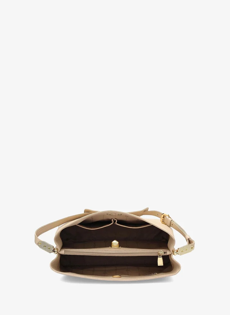Da Milano Dove Medium Wax Leather Shoulder Bag - Dove for Women | Best Price UAE