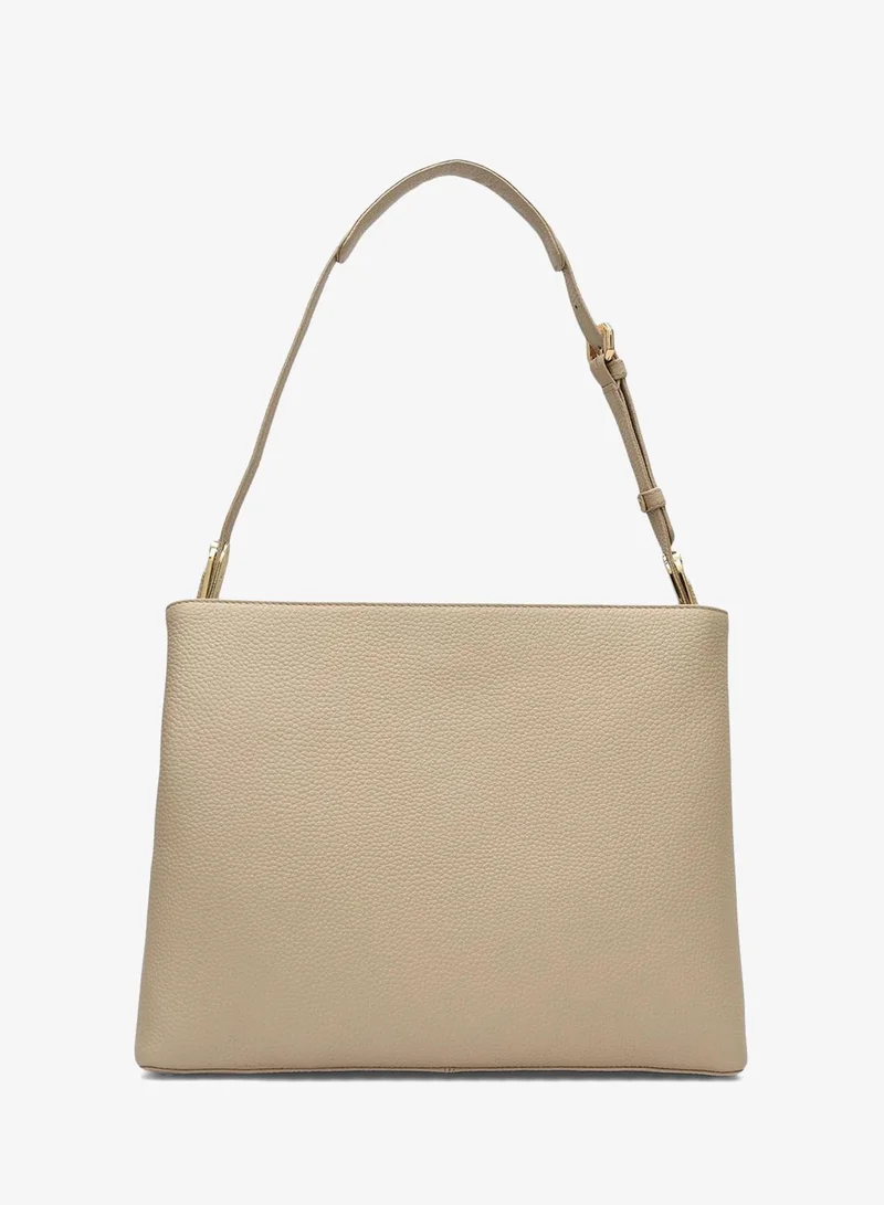 Da Milano Dove Medium Wax Leather Shoulder Bag - Dove for Women | Best Price UAE