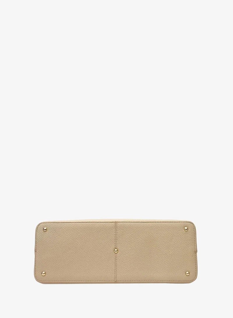 Da Milano Dove Medium Wax Leather Shoulder Bag - Dove for Women | Best Price UAE