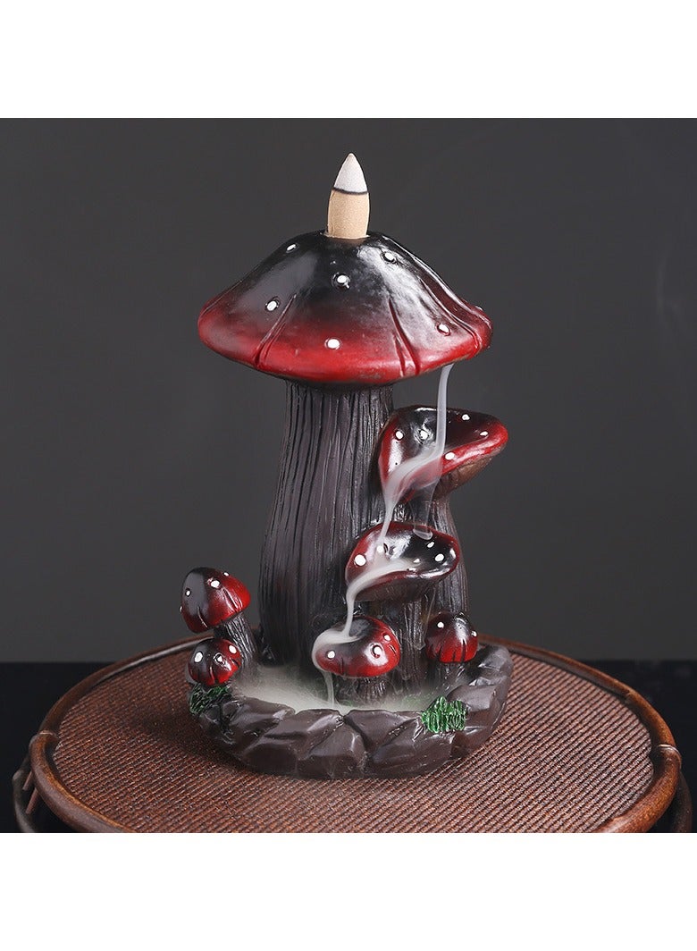 general Reflow incense burner incense holder incense incense holder fragrance home craft ornament mushroom resin reverse flow incense burner - Image 1