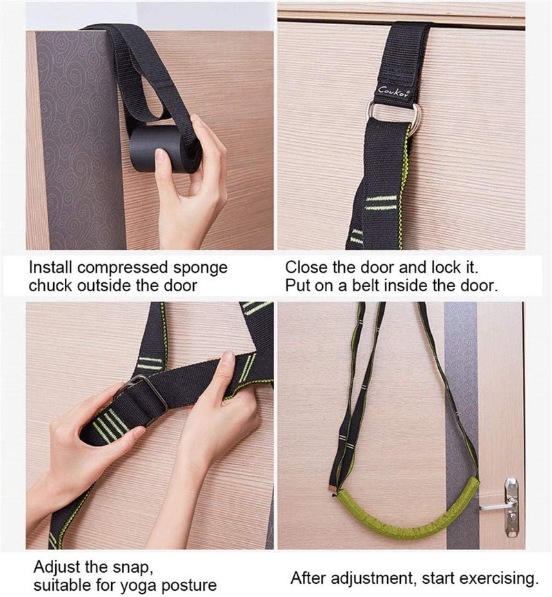 comfrt Yoga Fitness Stretching Strap, Door Flexibility Stretching Strap, Improve Leg Waist Back Flexibility Back Bend Assist Trainer, for Rehab Pilates Ballet Dance Cheerleading Splits Gymnastics - Image 4