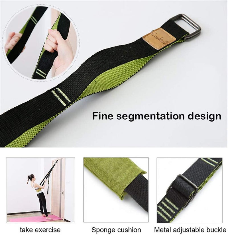 comfrt Yoga Fitness Stretching Strap, Door Flexibility Stretching Strap, Improve Leg Waist Back Flexibility Back Bend Assist Trainer, for Rehab Pilates Ballet Dance Cheerleading Splits Gymnastics - Image 5