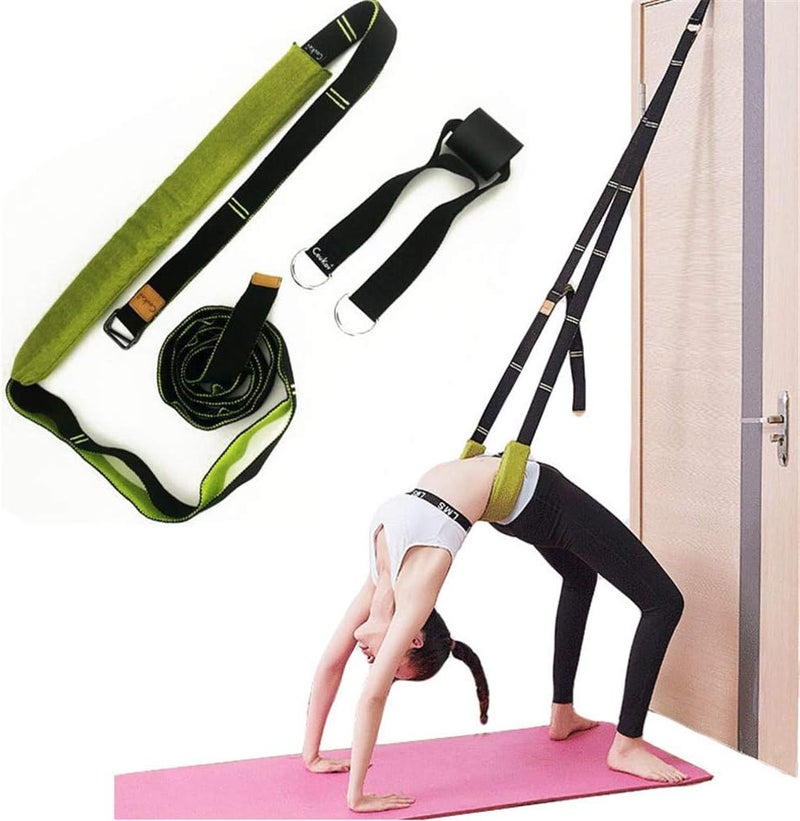comfrt Yoga Fitness Stretching Strap, Door Flexibility Stretching Strap, Improve Leg Waist Back Flexibility Back Bend Assist Trainer, for Rehab Pilates Ballet Dance Cheerleading Splits Gymnastics - Image 1