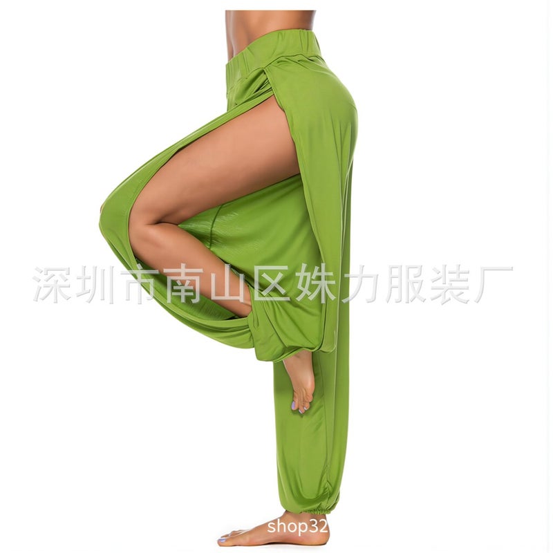 Heavy Duty Durable Yoga Pants Women Fade Resistant Tear Proof Long Lasting Activewear Green - Image 3