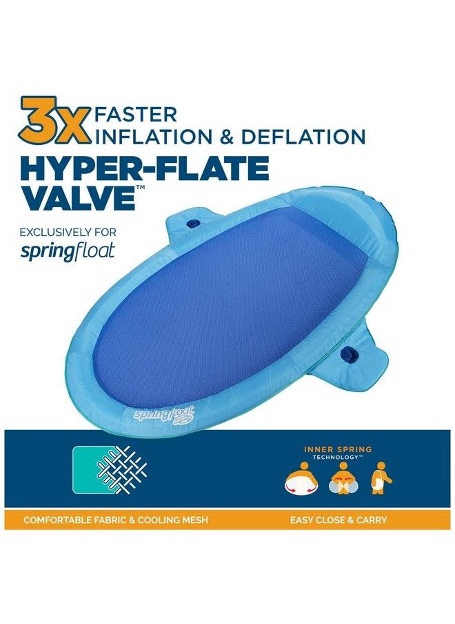 Spring Float Suncatcher Pool Lounge Chair With Hyperflate Valve Blue