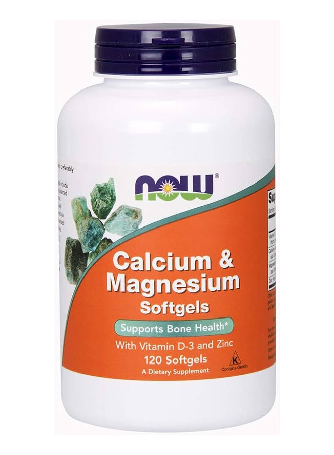 now Calcium, Magnesium And Vitamin D Softgel 120
