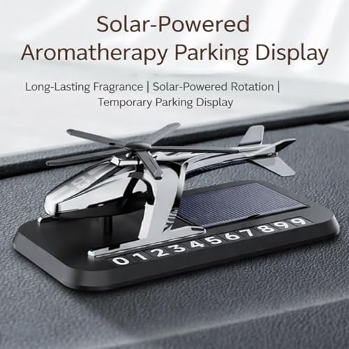 YOURKARTS.COM Solar Car Perfume Diffuser – Aircraft Design Metal Body with Rotating Wing, Solar-Powered Aromatherapy & Car Decoration – Long-Lasting Car Fragrance | car accessories 2025 (Silver) - Image 5