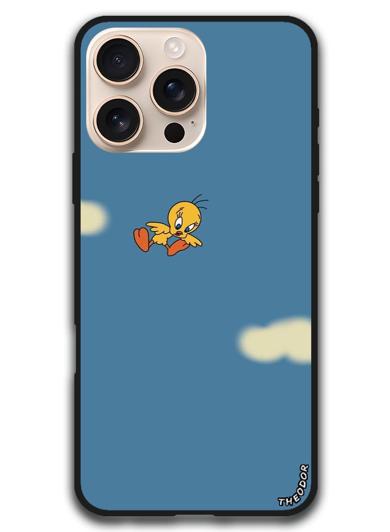 Theodor Protective Case Anti Scratch Shock Proof Bumper Cover For iPhone 16 Pro Max (6.9)-inch Yellow Bird Flying - Image 1