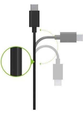 omars - Type-C Charging and Data Cable Black 90 cm - Image 1