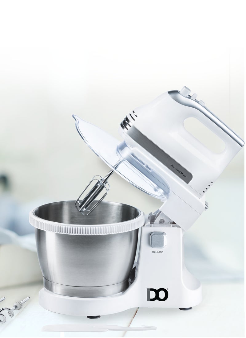 IDO - IDO Hand Mixer with bowl 500 W White – MB500-WH - Image 1