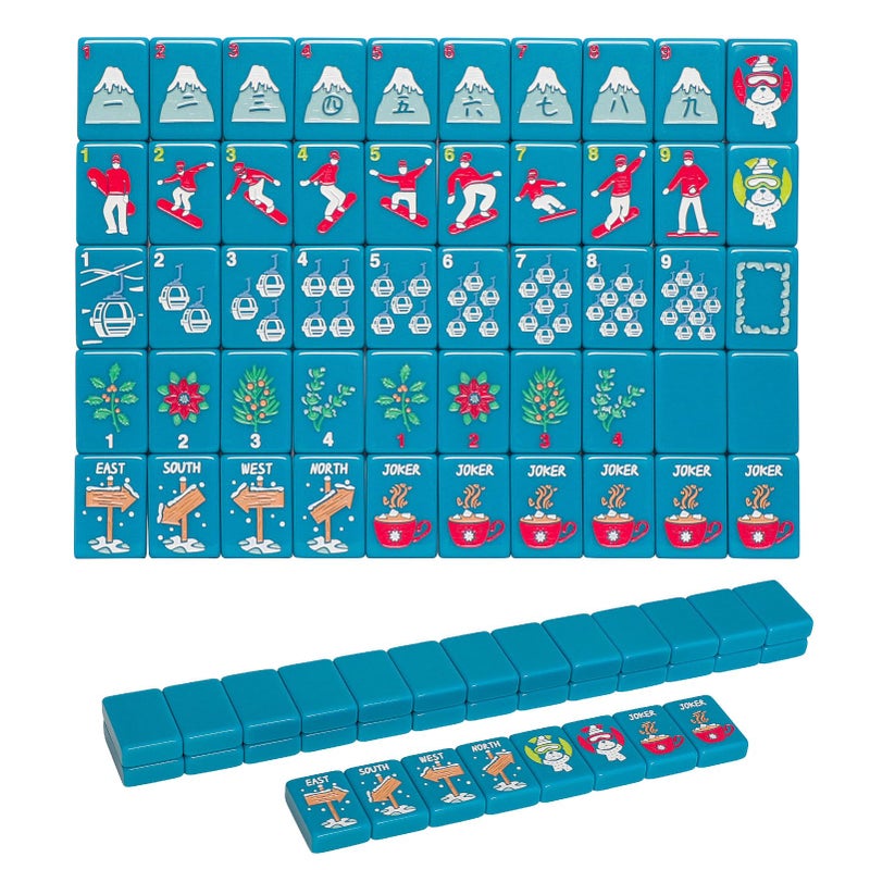 Jongyance American Mahjong Tile Set with Carrying Bag and Accessories, 160 Acrylic Engraved Mahjong Tiles - Image 1