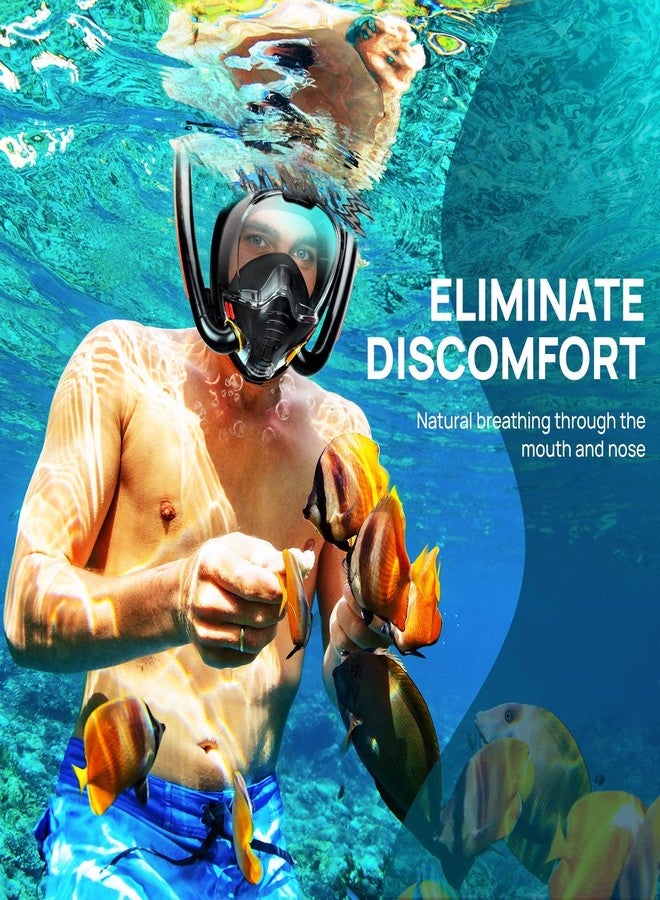 Matiko Snorkeling Mask Double Tube Professional Diving Mask Full Face Swimming Mask Underwater Snorkel Masks with Prescription Goggles - Image 5