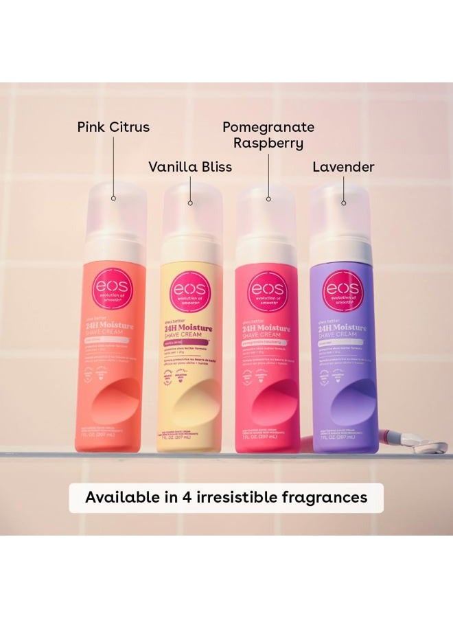 EOS Shea Better Shaving Cream for Women - Variety Pack: Vanilla Bliss + Lavender | Shave Cream, Skin Care and Lotion with Shea Butter and Aloe | 24 Hour Hydration | 7 fl oz | Pack of 2  - Image 4