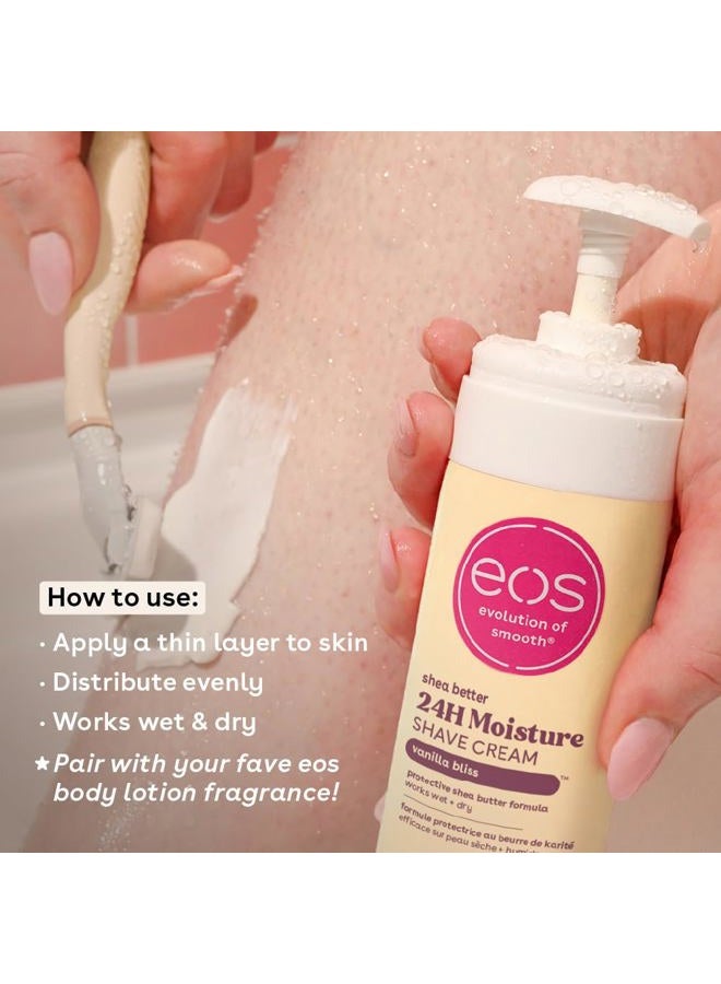 EOS Shea Better Shaving Cream for Women - Variety Pack: Vanilla Bliss + Lavender | Shave Cream, Skin Care and Lotion with Shea Butter and Aloe | 24 Hour Hydration | 7 fl oz | Pack of 2  - Image 2
