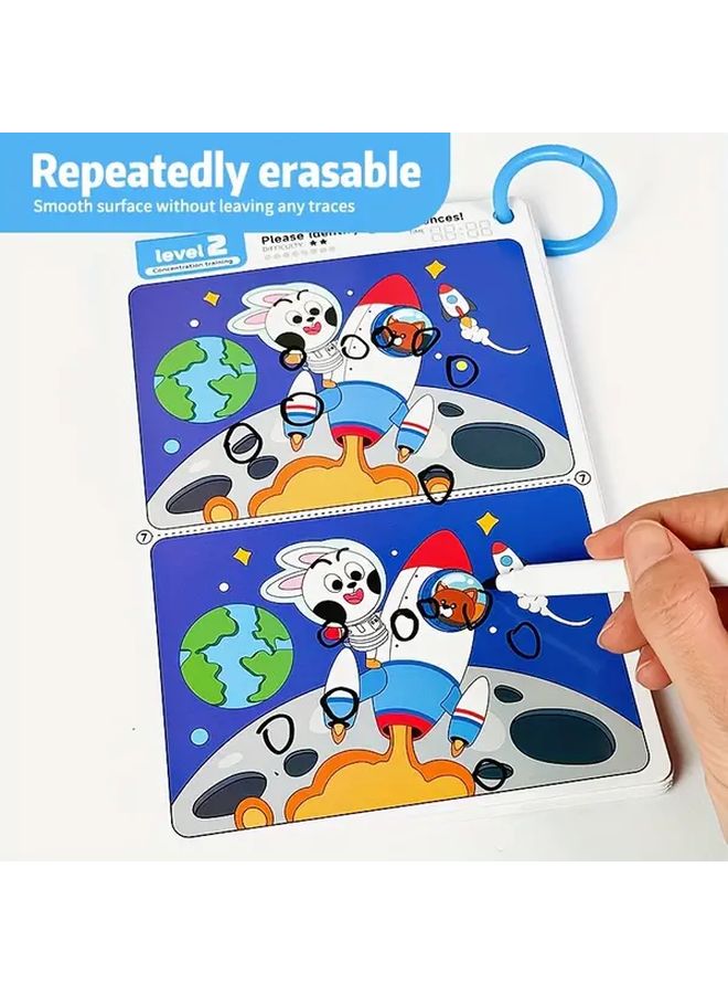 32 Card Memory And Observation Game Set With Erasable Pens Reusable Interactive Learning For Children Color Coding Matching Activity Animals Objects Numbers Educational Puzzle Book HL ZTKP2 4 - Image 3