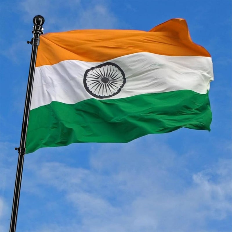 HASTHIP عمود علم معدني قابل للتمديد بطول 116.5 سم، مجموعة تركيب عمود علم للشاحنات، عمود علم من الفولاذ المقاوم للصدأ - 360° خالي من التشابك ومقاوم للصدأ - عصا علم عالمية لعيد الجمهورية الهندي - Image 5