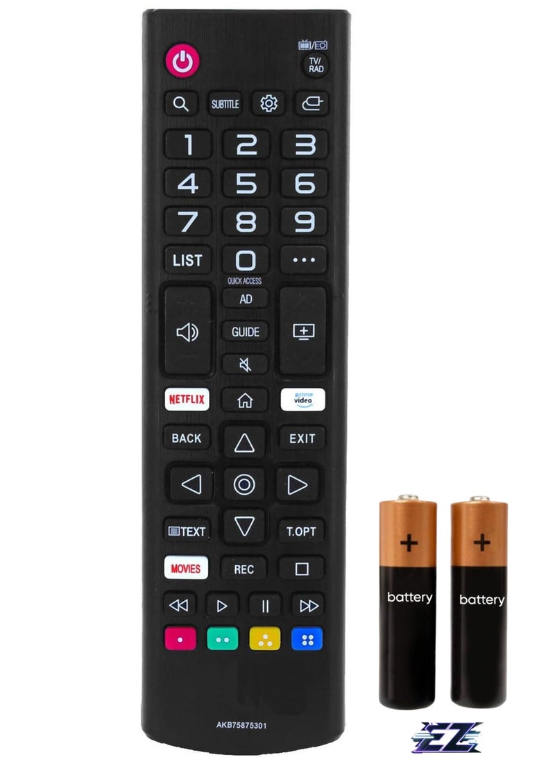 ELTRAZONE Replacement Remote Control Compatible with LG AKB75675301 2018 2019 LED Smart TVs with battery - Image 1