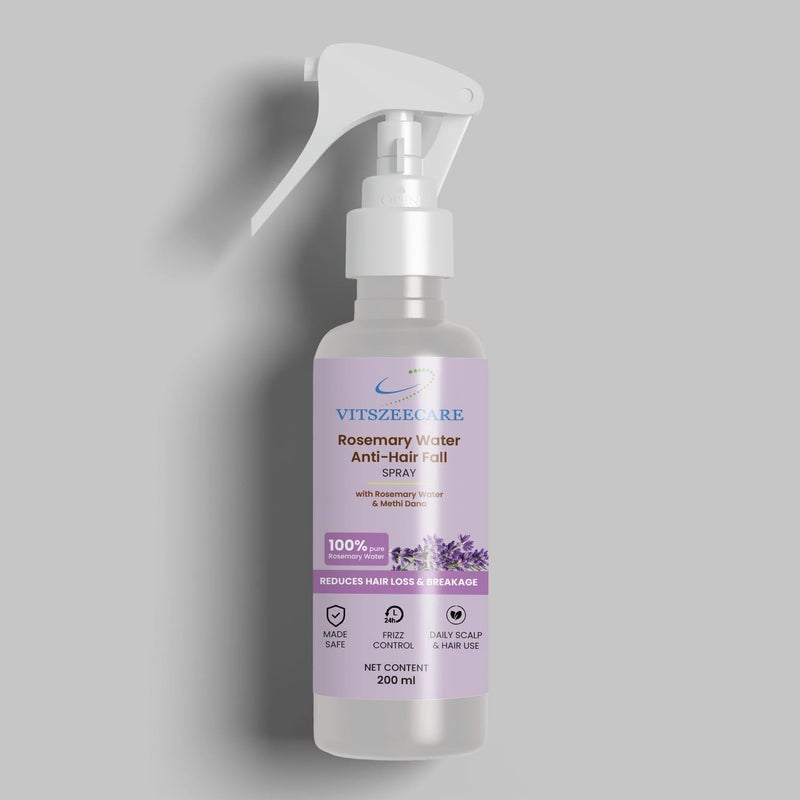 VITSZEECARE Rosemary water spray 200ml for hair growth Rosemary Hair Mist Shine Reduce Hairfall Strengthens Hair Suitable For All Hair Types Men & Women - Image 4