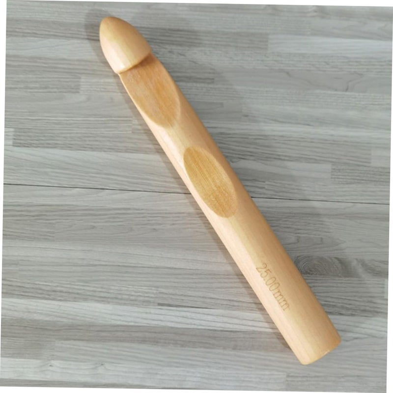 Wooden Handle Crochet Hooks Set of 3 Ergonomic Knitting Needles Wear Resistant for Sweater - Image 5