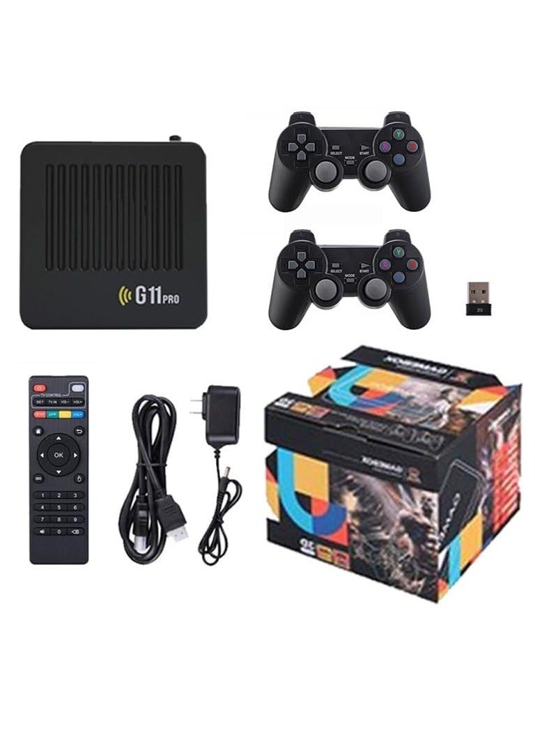 G11pro HD Retro Acrade Video Game Box, Game Stick Plug and Play TV Video Game Console Emulators with 2.4G Wireless Dual Controllers, 64G 3,000 Games - Image 1
