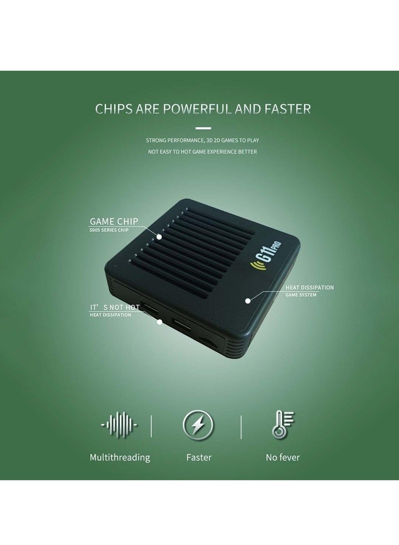 G11pro HD Retro Acrade Video Game Box, Game Stick Plug and Play TV Video Game Console Emulators with 2.4G Wireless Dual Controllers, 64G 3,000 Games - Image 5