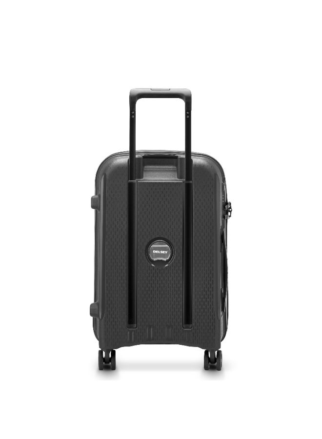 DELSEY Belmont + Hardcase Double Wheel Luggage Cabin Trolley Suitcase 55cm Black - Image 4