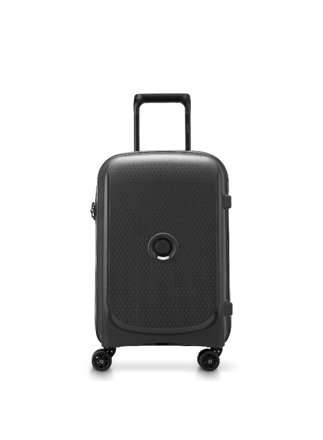DELSEY Belmont + Hardcase Double Wheel Luggage Cabin Trolley Suitcase 55cm Black - Image 1