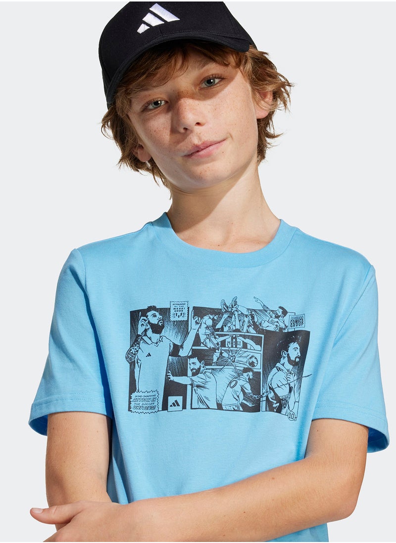 Adidas Kids Messi Icon Graphic T-Shirt  - Image 4