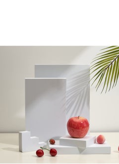 Generic Rectangle Stereo Geometric Shape Foam Photography Props Set Three-dimensional Scene Shooting Backdrop Ornament Indoor Posing Photo Decor Background 5Pcs (White)  - Image 1