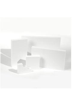 Generic Rectangle Stereo Geometric Shape Foam Photography Props Set Three-dimensional Scene Shooting Backdrop Ornament Indoor Posing Photo Decor Background 5Pcs (White)  - Image 4
