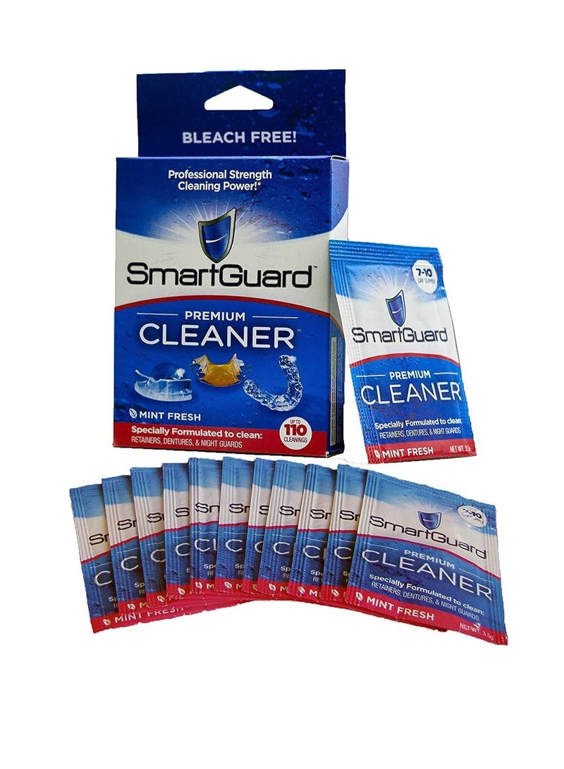 SmartGuard Premium Cleaner Crystals –(110 Cleanings)- Removes Stain, Plaque & Bad Odor from Dentures, Clear Braces, Mouth Guard, Night Guard & Retainers. - Image 1