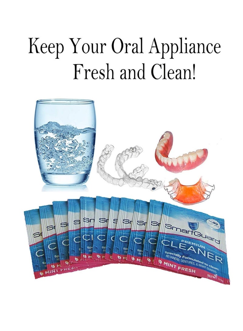 SmartGuard Premium Cleaner Crystals –(110 Cleanings)- Removes Stain, Plaque & Bad Odor from Dentures, Clear Braces, Mouth Guard, Night Guard & Retainers. - Image 2