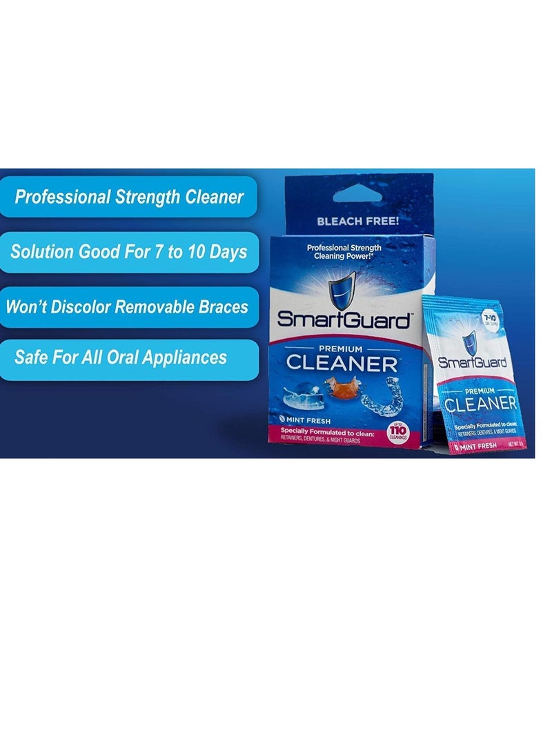 SmartGuard Premium Cleaner Crystals –(110 Cleanings)- Removes Stain, Plaque & Bad Odor from Dentures, Clear Braces, Mouth Guard, Night Guard & Retainers. - Image 3
