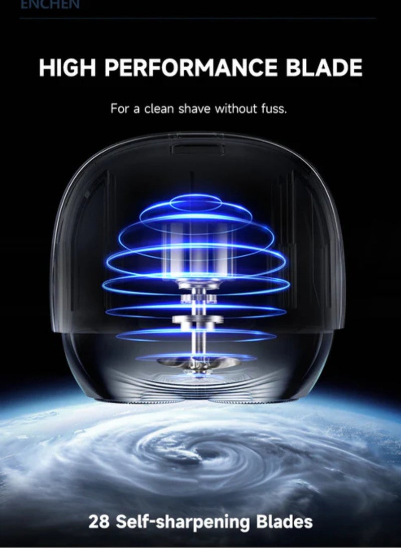 ENCHEN حلاقة كهربائية محمولة صغيرة – مقاومة للماء، قاطع مغناطيسي، شحن سريع من نوع C | ENCHEN Mini 6S - Image 4
