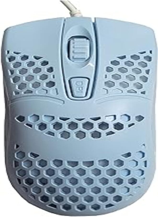 KW10 Mouse USB 2.4GHZ 1200DPI LED 4 Button optical mouse Wired for PC and laptop - Light Blue 