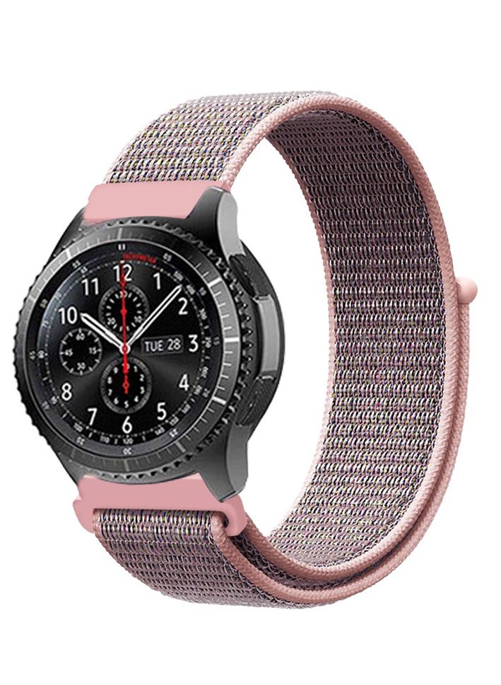 20mm Quick Release Watch Band Replacement Nylon Strap for Universal Samsung Watch/Huawei GT3, Pink  - Image 3