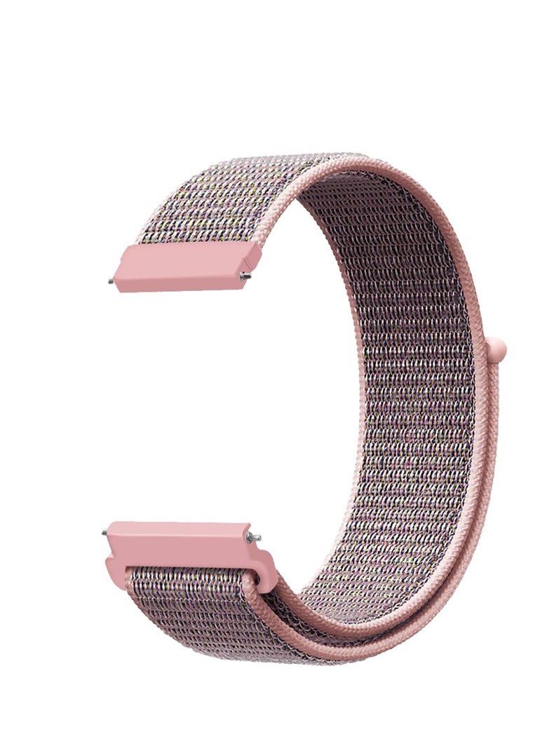 20mm Quick Release Watch Band Replacement Nylon Strap for Universal Samsung Watch/Huawei GT3, Pink  - Image 5