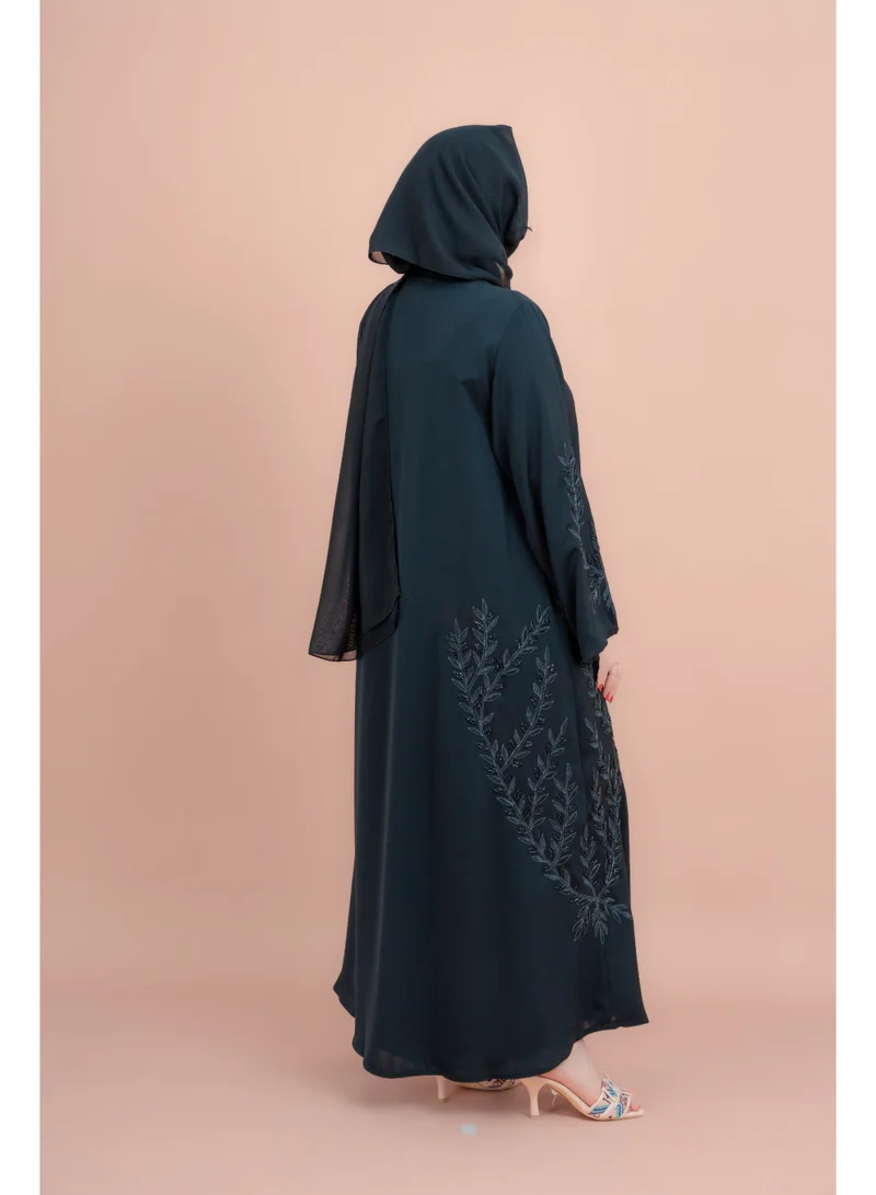 IKKXA Artisan Elegance Handwork Emirati Abaya AIK008 Black
