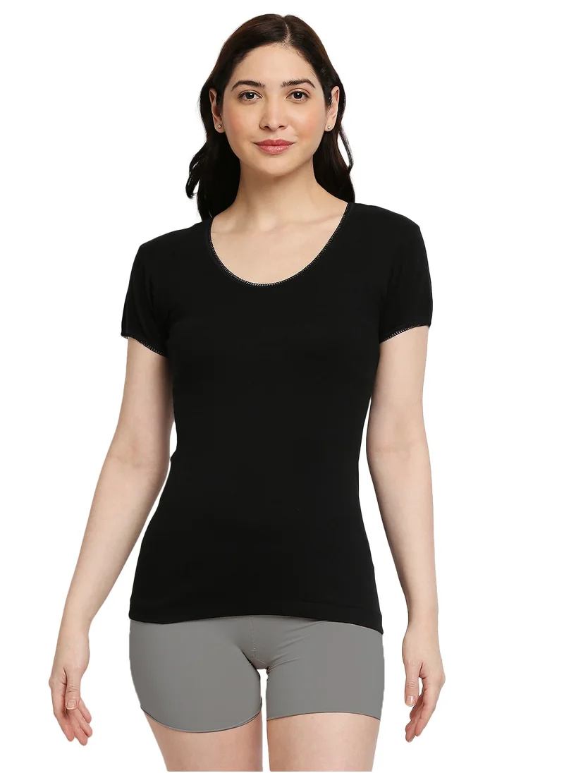 BYC WOMEN'S COTTON UNDERSHIRT - BLACK