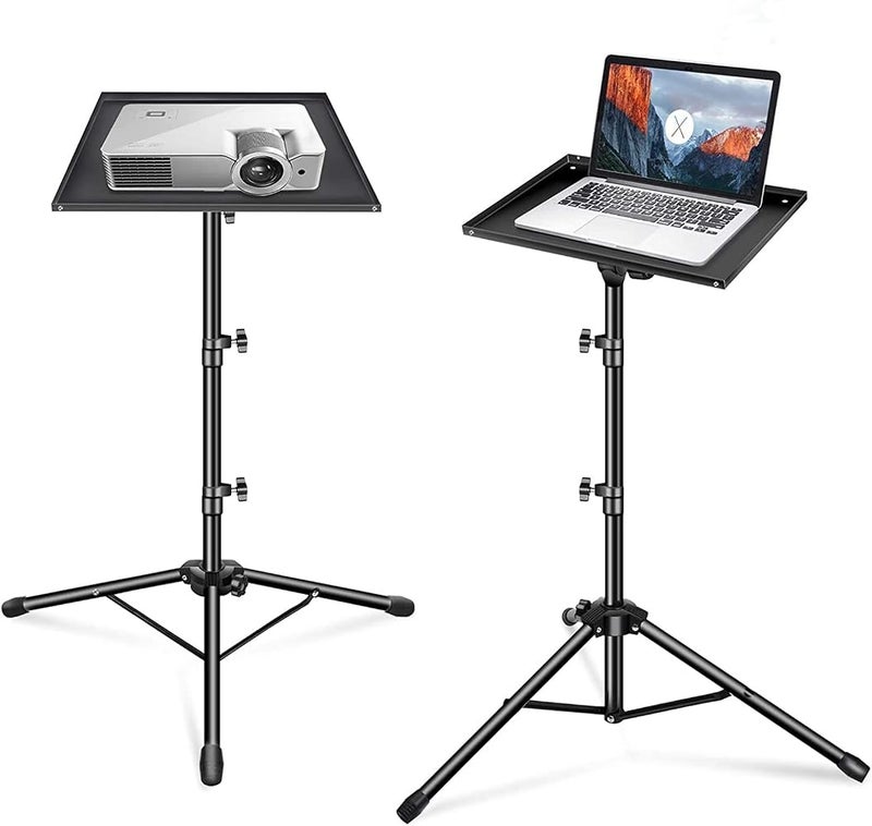 N.C Projector Tripod Stand Foldable Laptop Stand Multifunctional DJ Racks Adjustable Height Stronger Support Large Tray Outdoor Computer Desk Stand Portable Perfect to Stage Studio Office Home Movies - Image 1