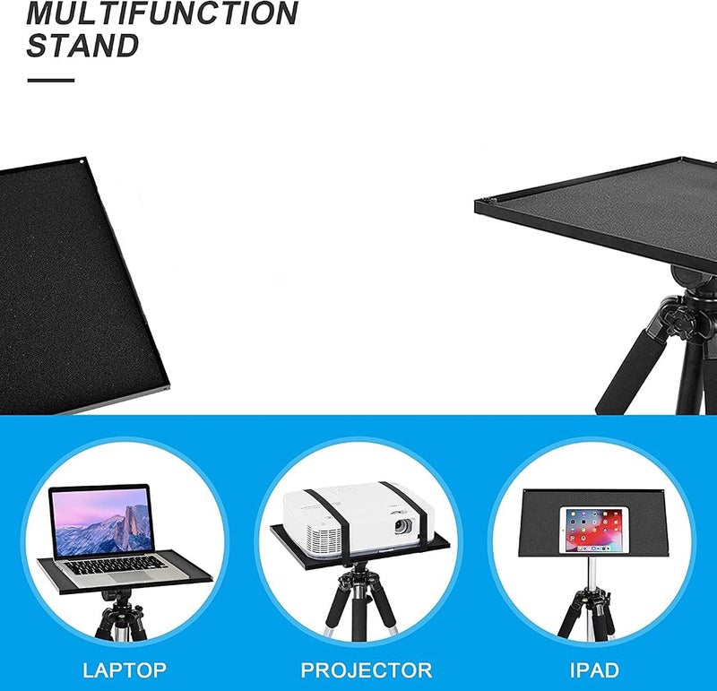 N.C Projector Tripod Stand Foldable Laptop Stand Multifunctional DJ Racks Adjustable Height Stronger Support Large Tray Outdoor Computer Desk Stand Portable Perfect to Stage Studio Office Home Movies - Image 4