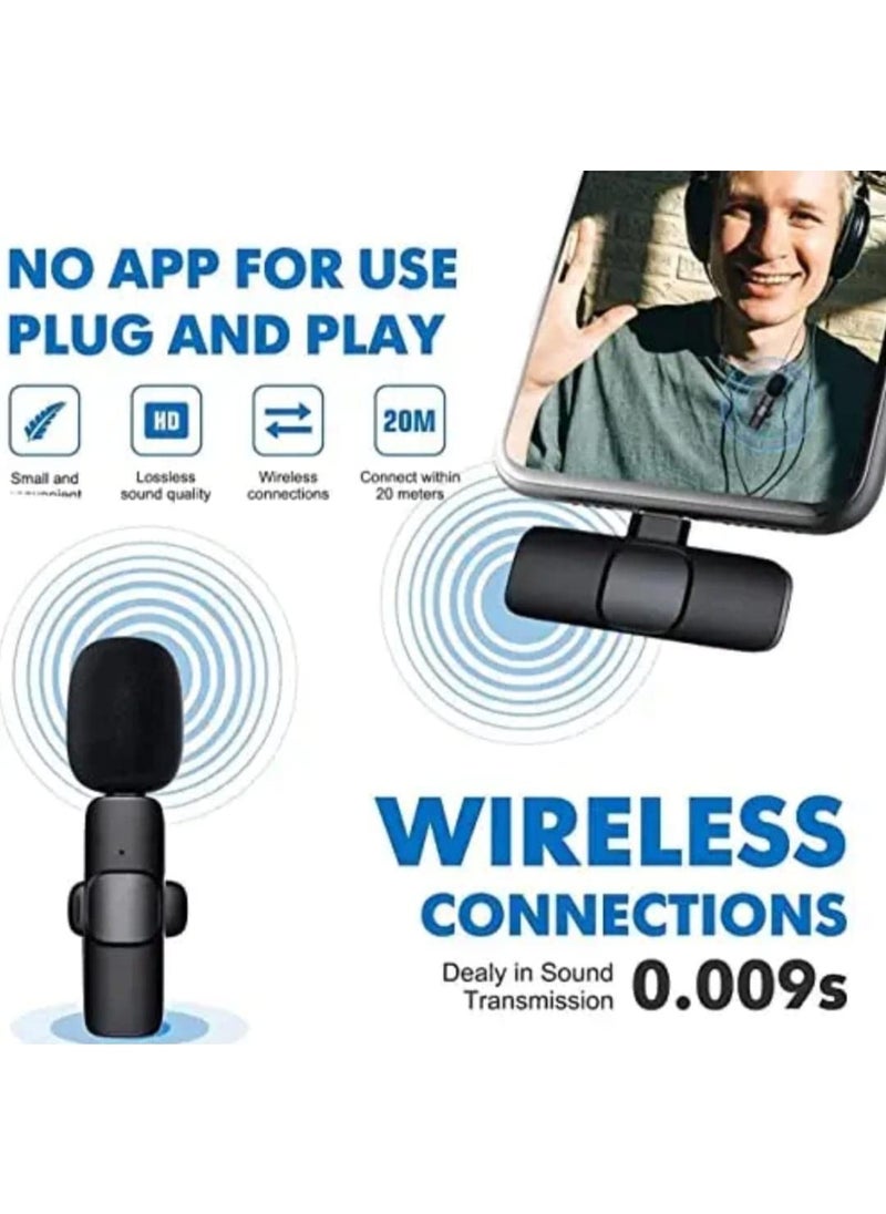 K9 K9 Dual Wireless Microphone for iPhone/Android – Professional Lavalier Mic for Mobile Phone, Vlogging, Live Broadcast, and Video Recording  - Image 4