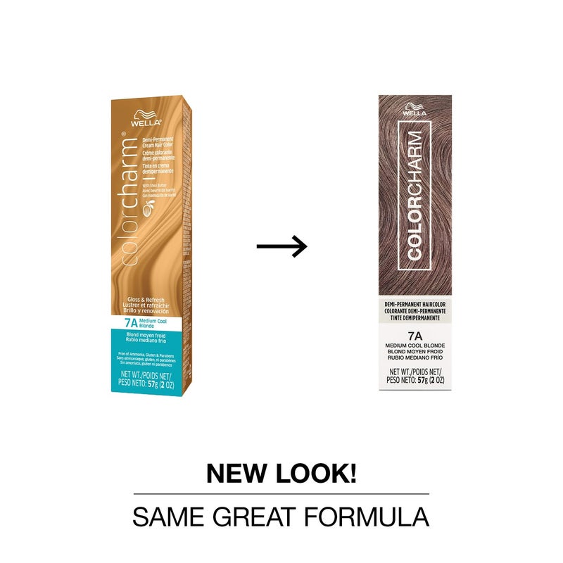 COLORCHARM Demi Permanent Hair Color 7A Medium Cool Blonde Gloss, Refresh & Tone 2 Fl Oz - Image 3